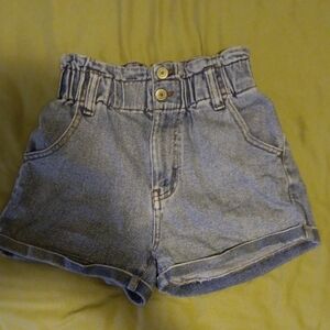 Casual Blue Denim Mom Shorts